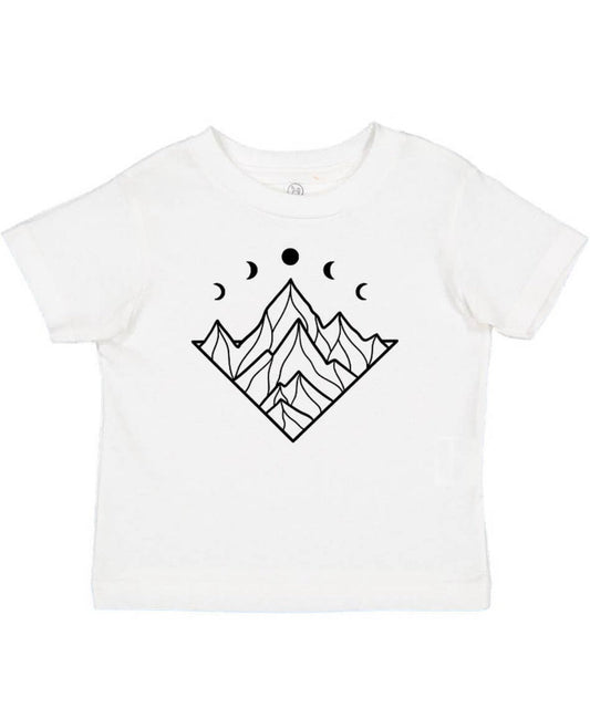 Mountains and Moon Phases T-shirt - Wild Child Hat CoCordelia RaeGraphic Tee