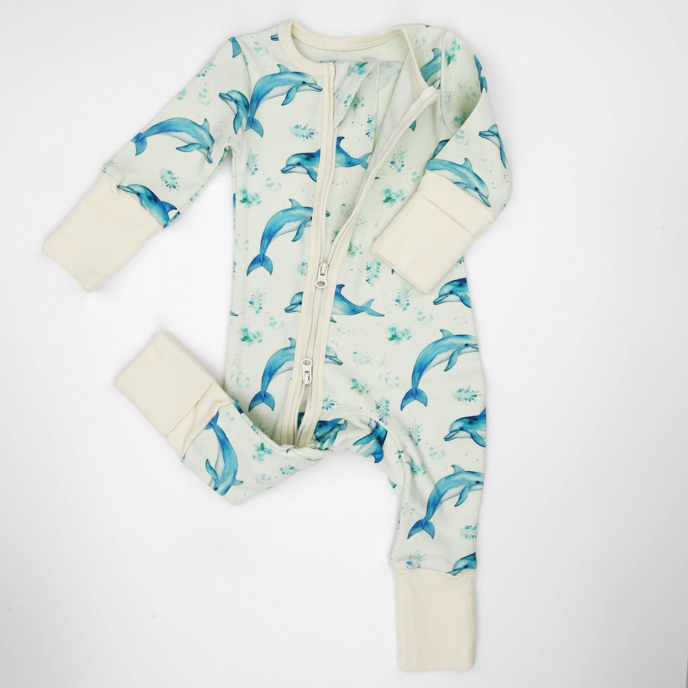 Organic Cotton Baby Pajamas 2-Way Zip Front Zipper Sleeper, Flipper - Wild Child Hat CoEarthyPajamas