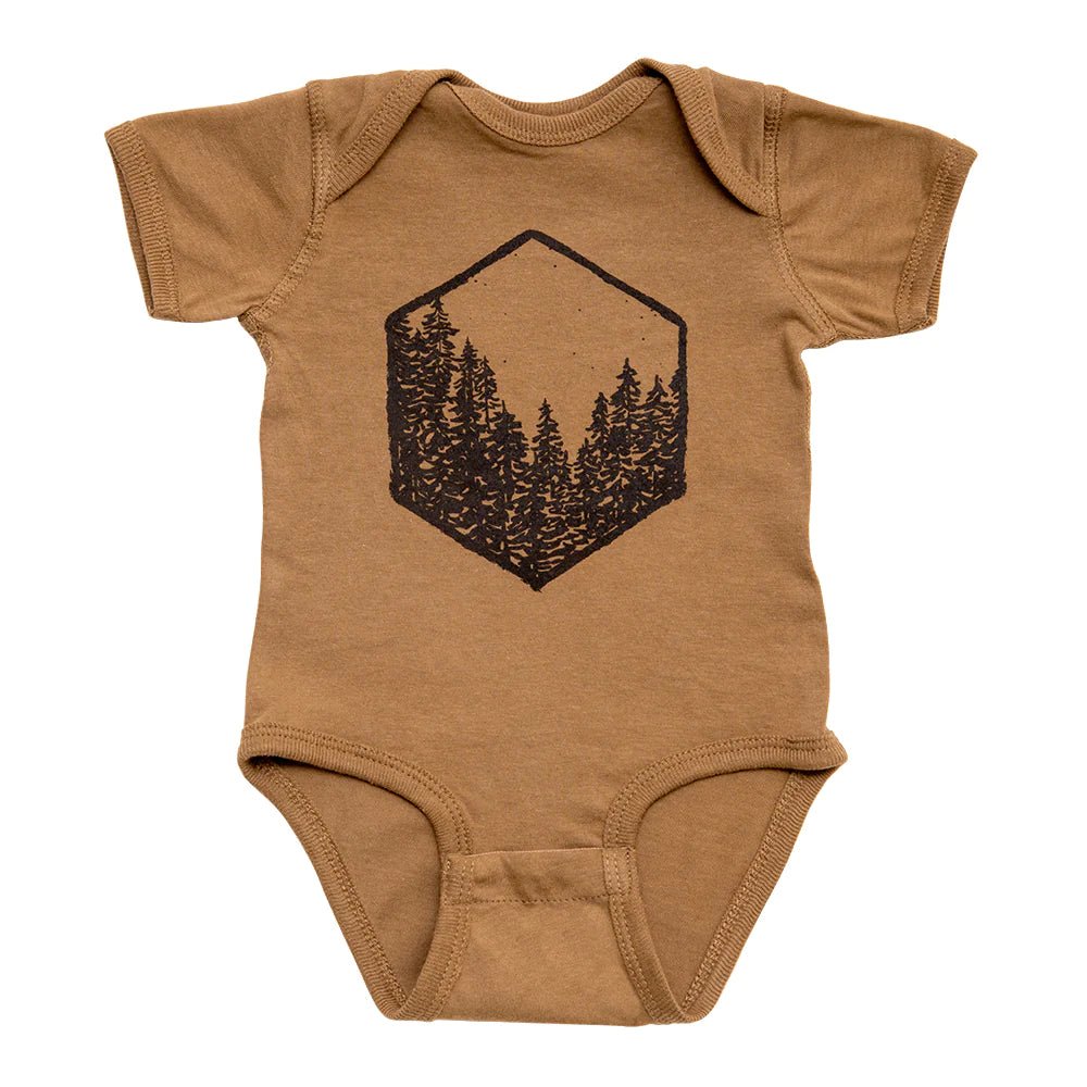 Pine Trees Graphic Infant Bodysuit - Wild Child Hat CoCinder & SaltOnesie