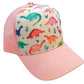Pink Dinosaur Trucker Hat - Wild Child Hat CoWild Child Hat Co