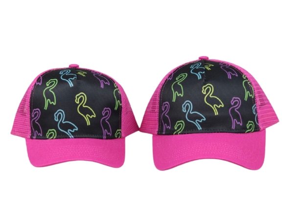 Pink Retro Flamingo Trucker Hat - Wild Child Hat CoWild Child Hat Co