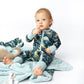 Prehistoric Dinosaur Bamboo Convertible Footed Baby Pajamas - Wild Child Hat CoEmerson and FriendsPajamas