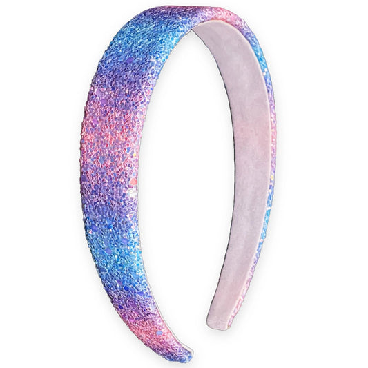 Tapered Chunky Glitter Headband-Rainbow - Wild Child Hat CoFrog SacHeadband