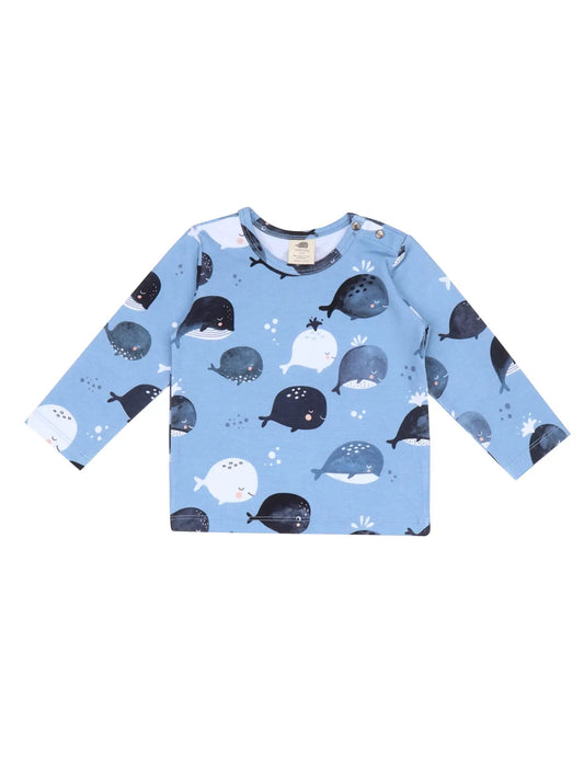 Whale Long-sleeve Shirt - Wild Child Hat CoWalkiddyShirt