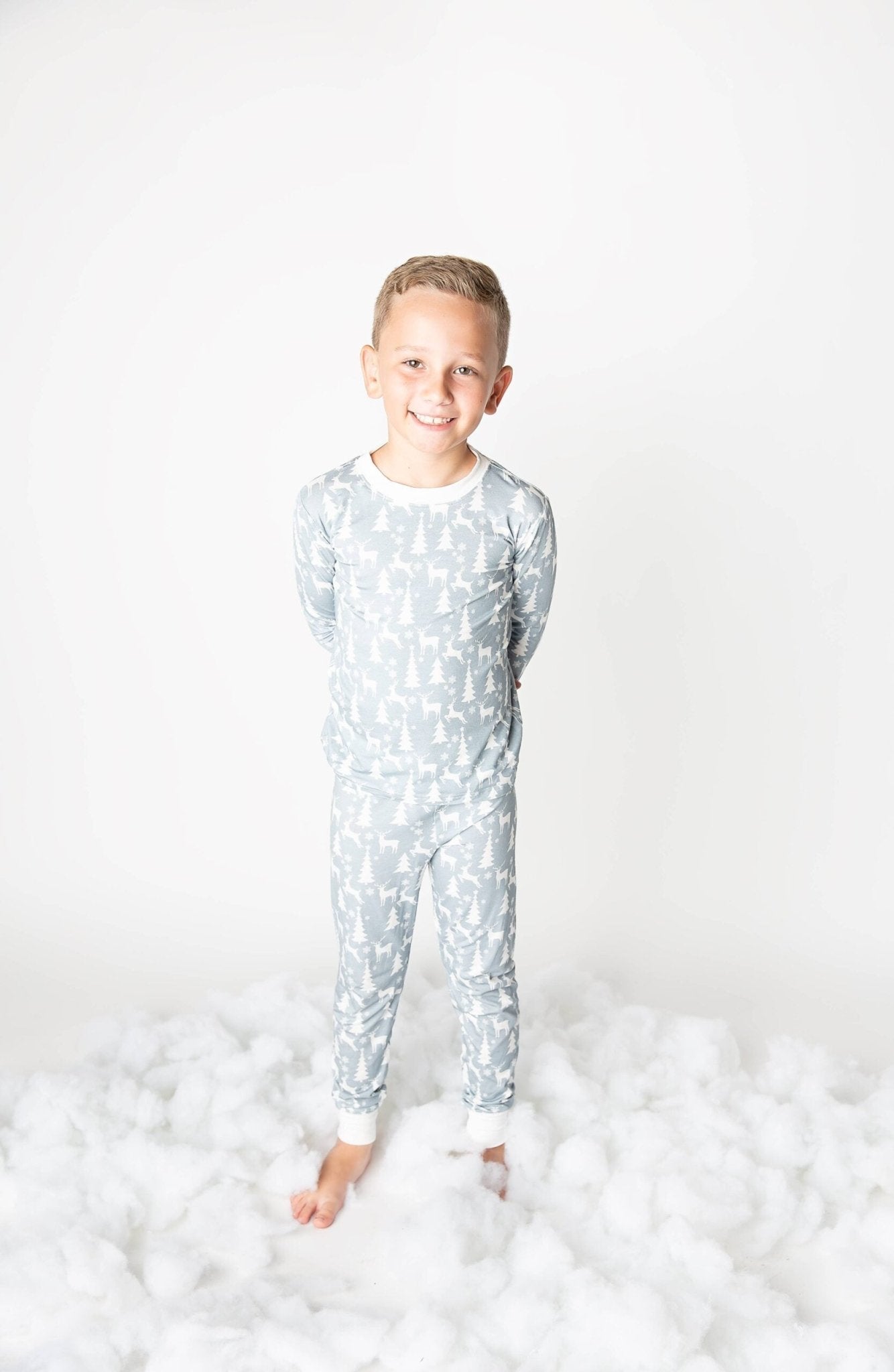 White Christmas 2-Piece Bamboo Child Pajamas - Wild Child Hat CoEmerson and FriendsPajamas